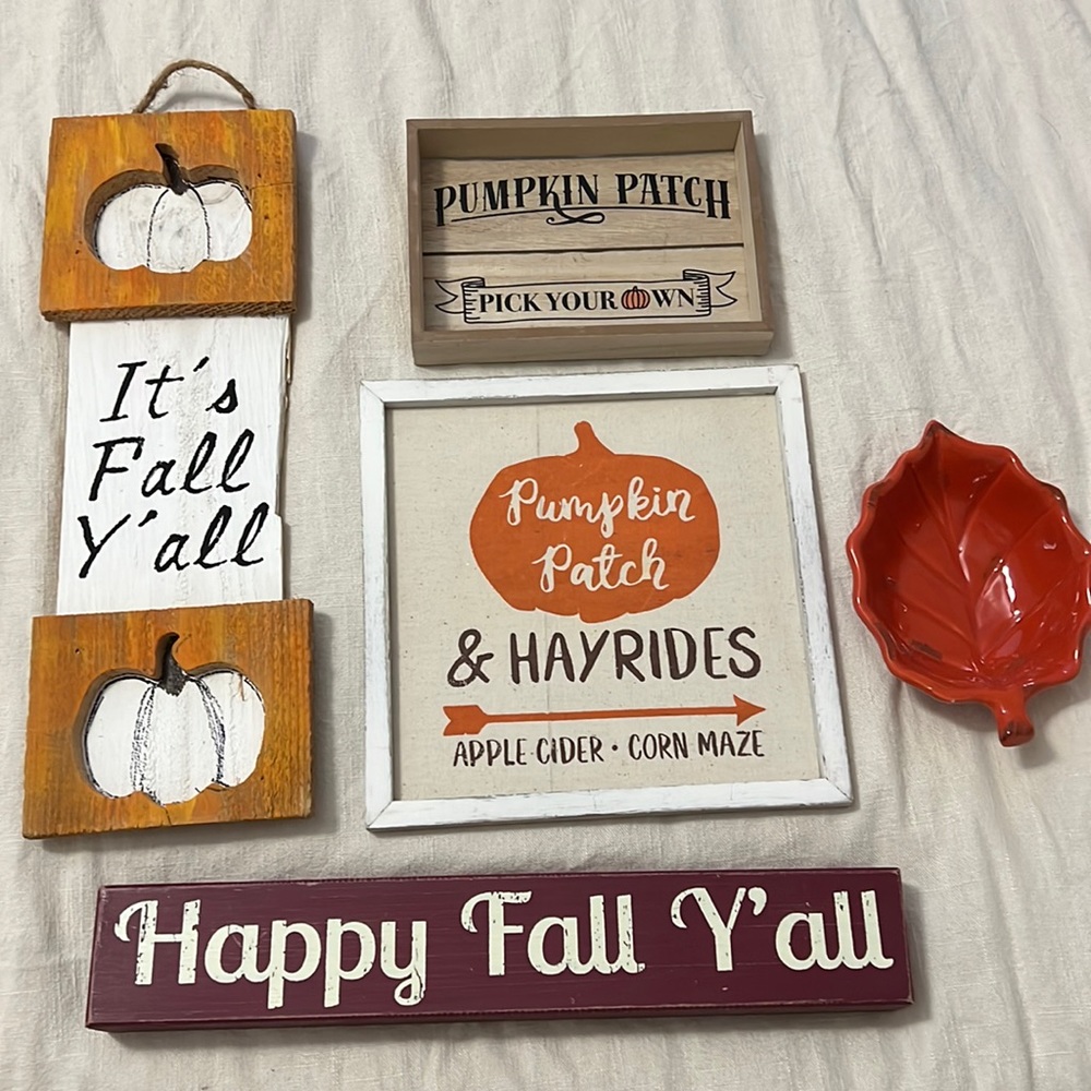 Rustic Fall Decor (5 pieces)